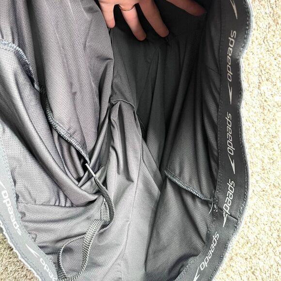 Speedo Swim Trunks Men’s XXL Gray Tech Volley 8” Board Shorts - Picture 7 of 8